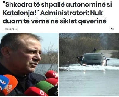 Αλβανία – Σκόδρα: «Θα δηλώσουμε αυτονομία, όπως η Καταλονία!»